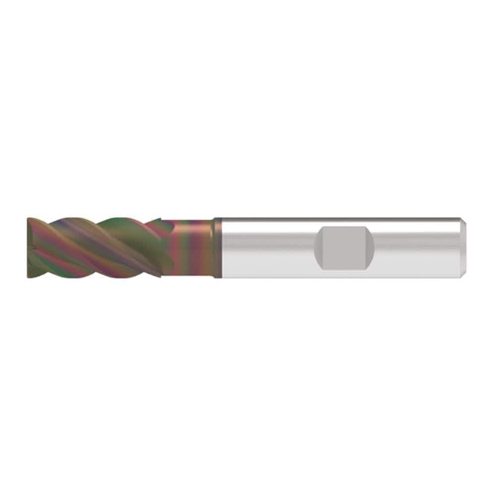 Corner Chamfer End Mill: 16.00 mm Dia, 33.00 mm LOC, 4 Flute, 0.20 mm Chamfer Width, Solid Carbide