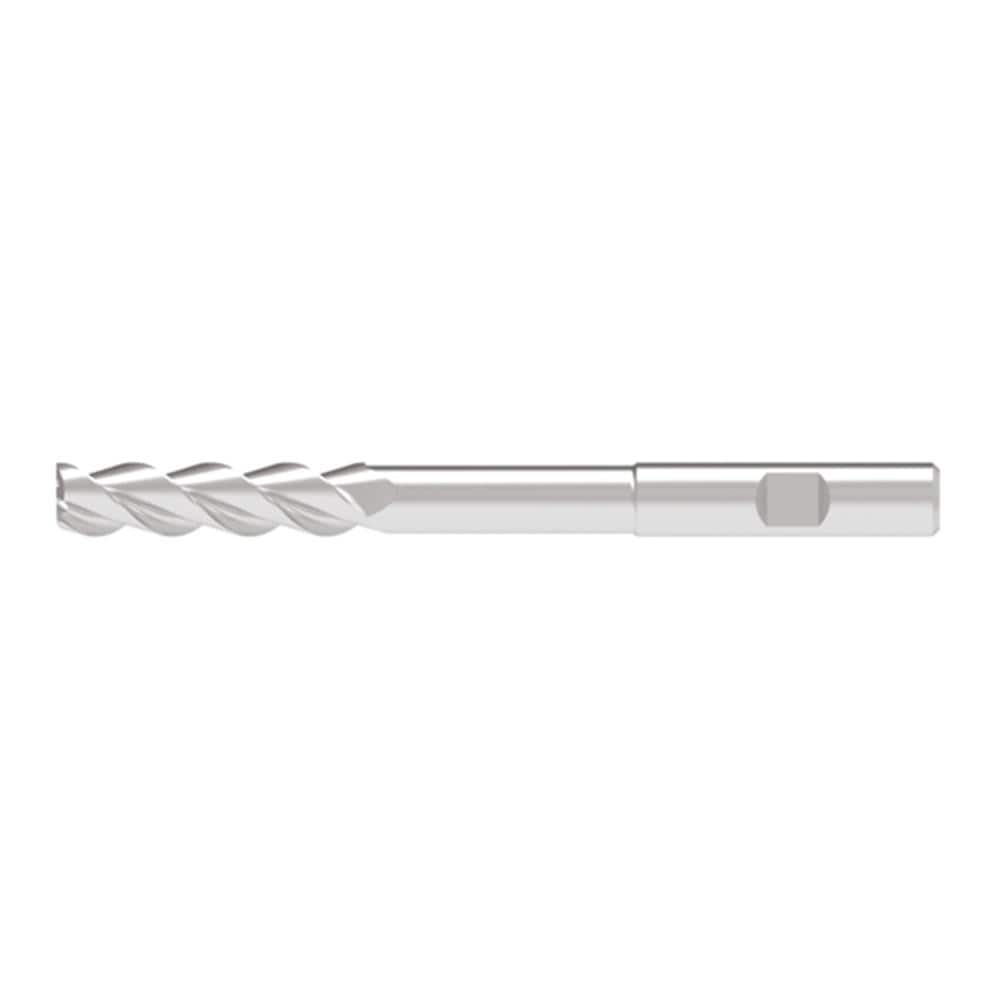 Corner Radius End Mill: 16.00 mm Dia, 65.00 mm LOC, 1.50 mm Radius, 3 Flute, Solid Carbide