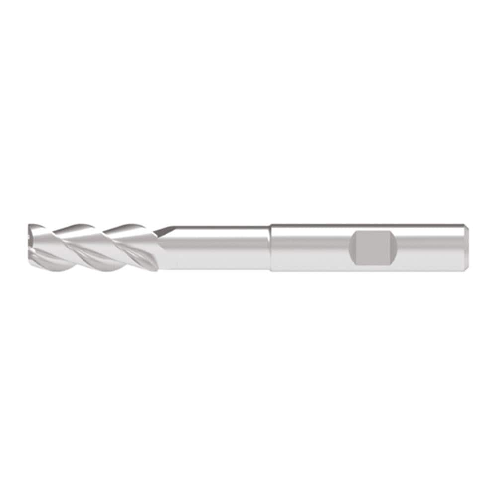 Corner Radius End Mill: 16.00 mm Dia, 41.00 mm LOC, 2.00 mm Radius, 3 Flute, Solid Carbide