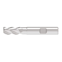 Corner Radius End Mill: 16.00 mm Dia, 33.00 mm LOC, 1.50 mm Radius, 3 Flute, Solid Carbide