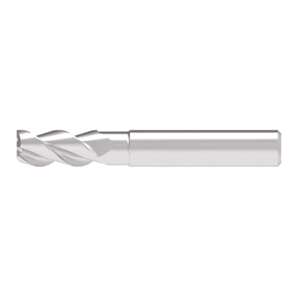 Corner Radius End Mill: 12.00 mm Dia, 25.00 mm LOC, 0.50 mm Radius, 3 Flute, Solid Carbide