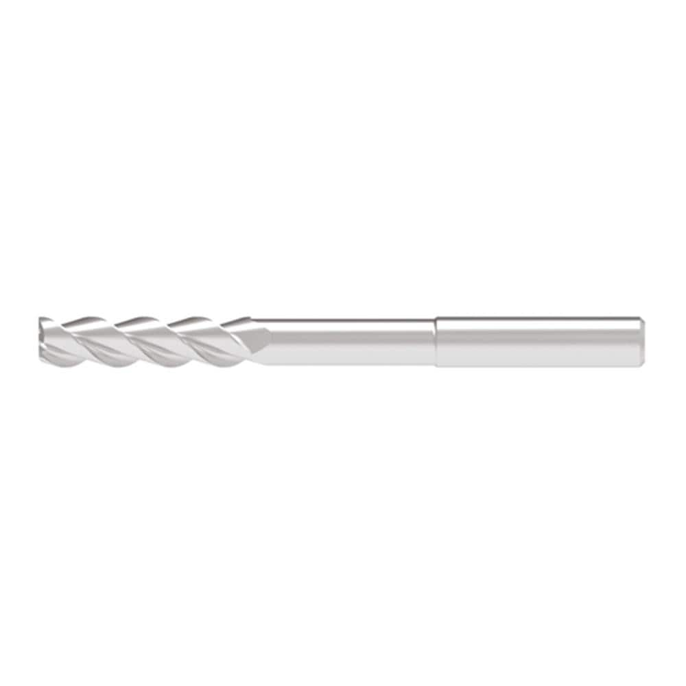 Corner Radius End Mill: 10.00 mm Dia, 41.00 mm LOC, 2.00 mm Radius, 3 Flute, Solid Carbide