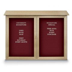 Enclosed Letter Board: 45" Wide, 36" High, Fabric, Berry