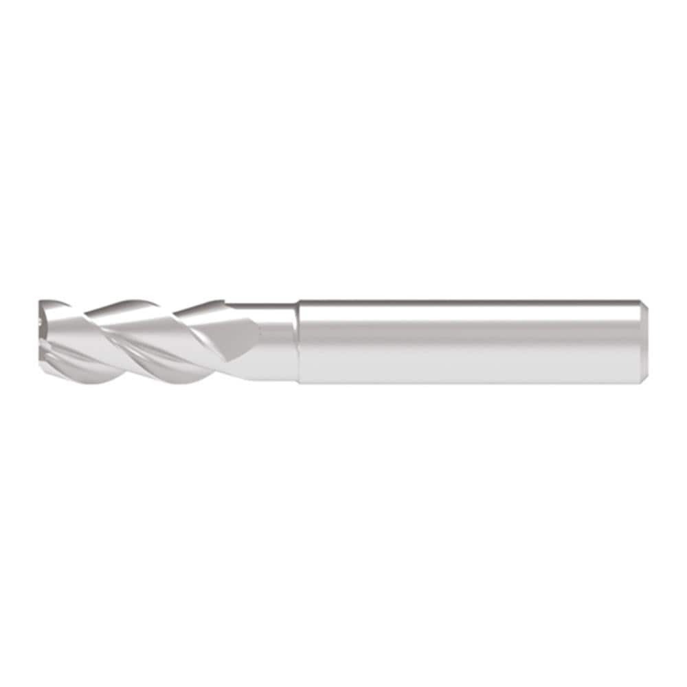 Corner Radius End Mill: 10.00 mm Dia, 21.00 mm LOC, 1.50 mm Radius, 3 Flute, Solid Carbide