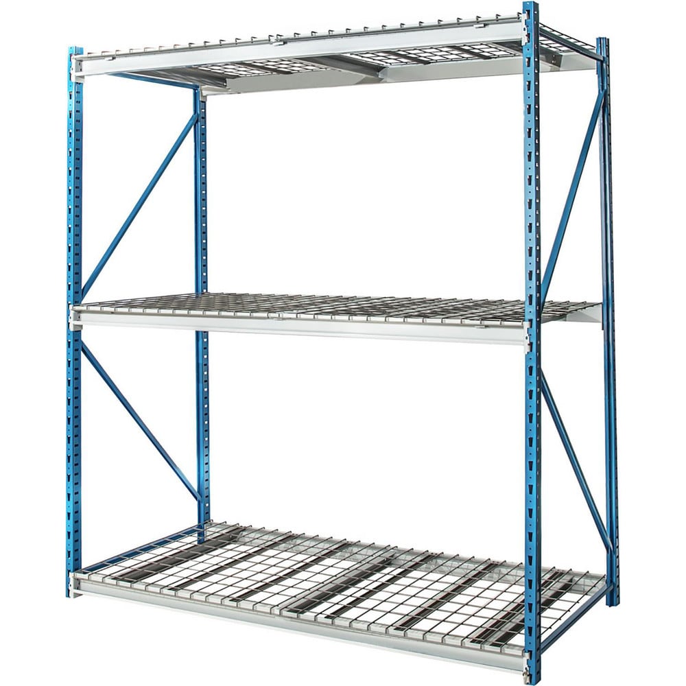 Storage Racks; Rack Type: Bulk Rack Starter Unit; Overall Width (Inch): 72; Overall Height (Inch): 123; Overall Depth (Inch): 36; Material: Steel; Color: Marine Blue, Light Gray; Finish: Powder Coated