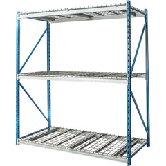 Storage Racks; Rack Type: Bulk Rack Starter Unit; Overall Width (Inch): 96; Overall Height (Inch): 123; Overall Depth (Inch): 36; Material: Steel; Color: Marine Blue, Light Gray; Finish: Powder Coated