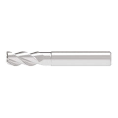 Corner Radius End Mill: 8.00 mm Dia, 17.00 mm LOC, 1.50 mm Radius, 3 Flute, Solid Carbide