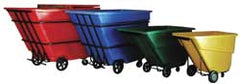 Polyethylene Basket Truck: 1,200 lb Capacity, 52" High, 51" Wide, 74" Long