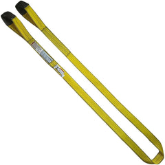 Flat Eye & Eye, Type 3 Web Sling: 8' Long, 1" Wide, 3200 lb Vertical Capacity, Nylon