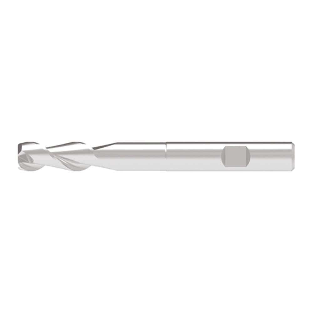 Corner Chamfer End Mill: 6.50 mm Dia, 21.00 mm LOC, 2 Flute, 0.10 mm Chamfer Width, Solid Carbide
