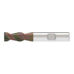 Corner Chamfer End Mill: 18.00 mm Dia, 38.00 mm LOC, 2 Flute, 0.10 mm Chamfer Width, Solid Carbide