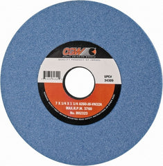 Surface Grinding Wheel: 7" Dia, 1/4" Thick, 1-1/4" Arbor, 60 Grit