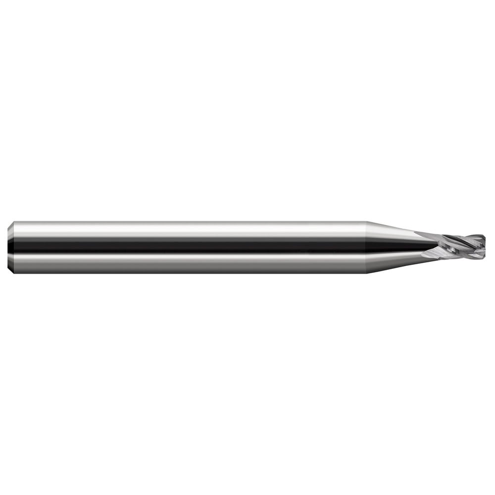 Corner Chamfer End Mill: 3/16" Dia, 0.2850" LOC, 4 Flute, 0.0200" Chamfer Width, Solid Carbide