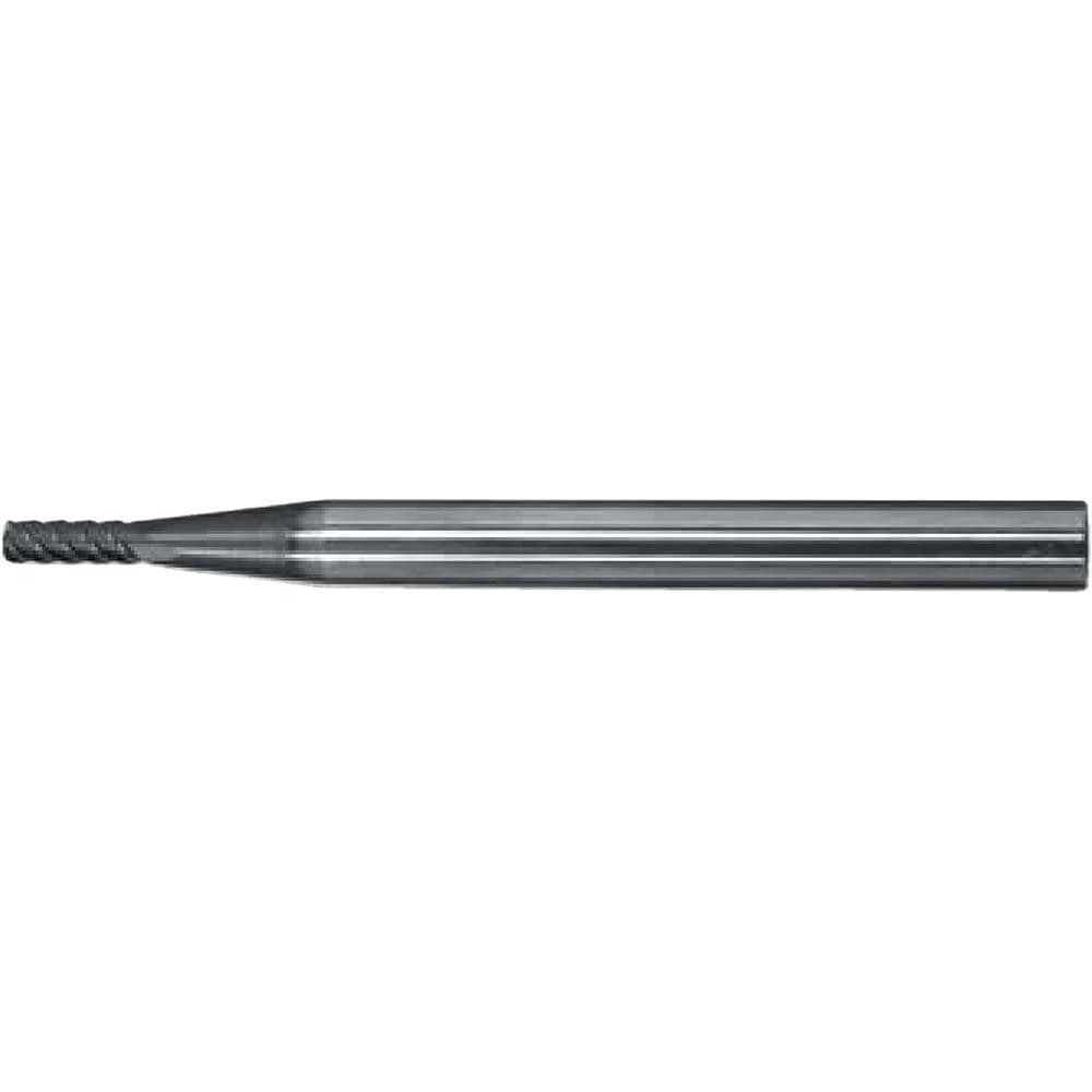 Corner Radius End Mill: 3 mm Dia, 9.00 mm LOC, 0.30 mm Radius, 5 Flute, Solid Carbide