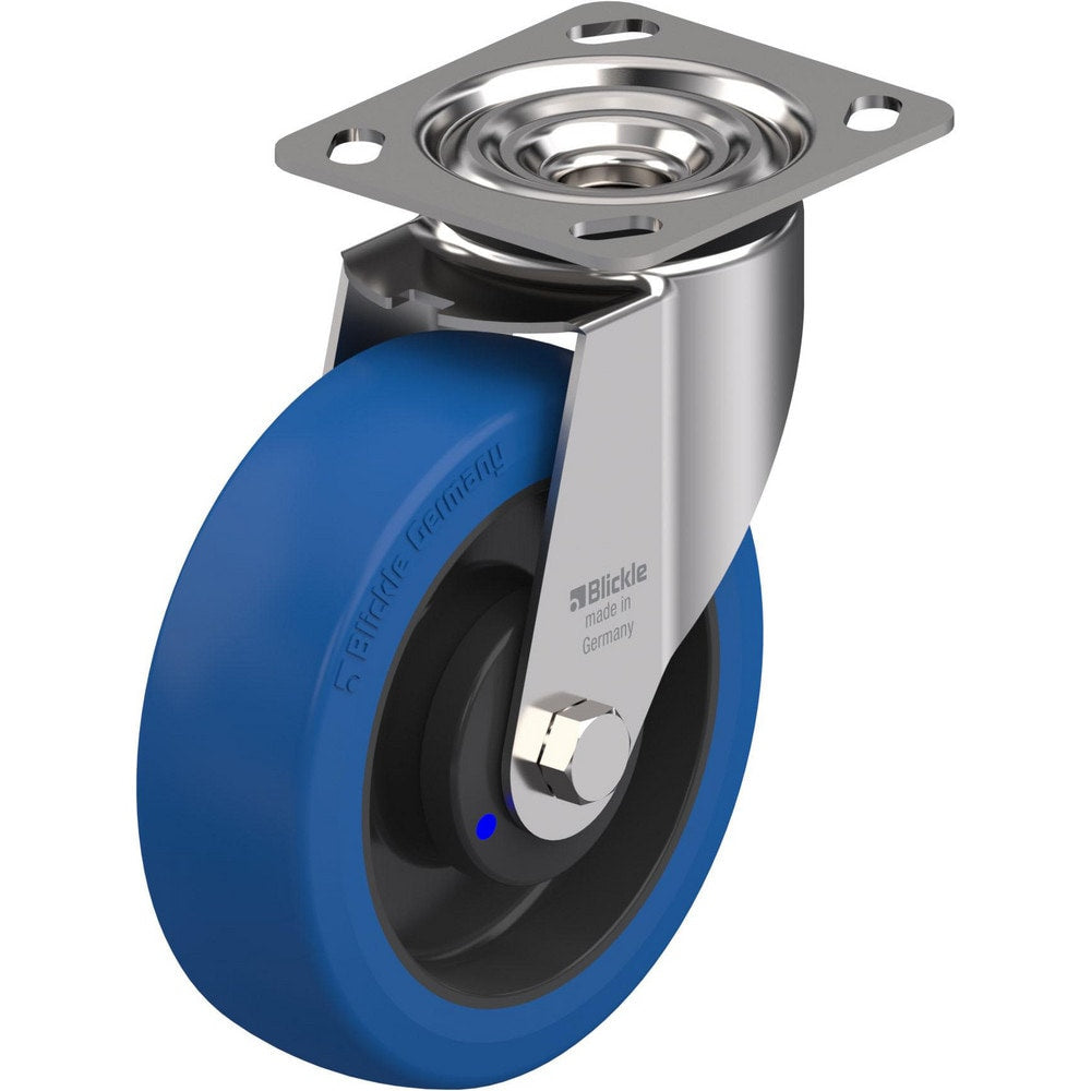 Standard Casters; Mount: Hollow Kingpin; Caster Type: Swivel w/Brake; Bearing Type: Precision Ball; Style: Double Ball; Wheel Diameter (Inch): 5; Wheel Width (Inch): 1-1/4