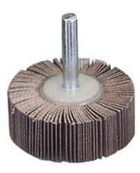 Mounted Flap Wheel: 1-1/4" Dia, 3/8" Face Width, 180 Grit