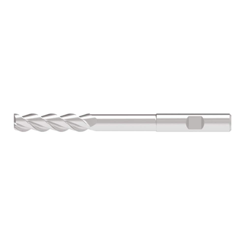 Corner Radius End Mill: 10.00 mm Dia, 41.00 mm LOC, 2.00 mm Radius, 3 Flute, Solid Carbide