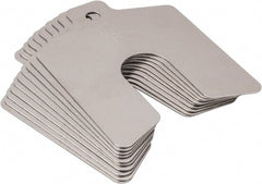 Metal Shim Stock: Slotted, 0.0200" Thick, 2" Long, 2" Wide, Stainless Steel