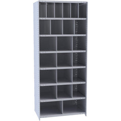 Bin Shelving; Bin Shelving Type: Clip Shelving; Shelf Construction: Solid; Shelf Type: Fixed; Shelf Capacity: 800; Assembled: No; Shelf Material: Steel; Shelf Color: Dark Gray; Load Capacity (Lb.