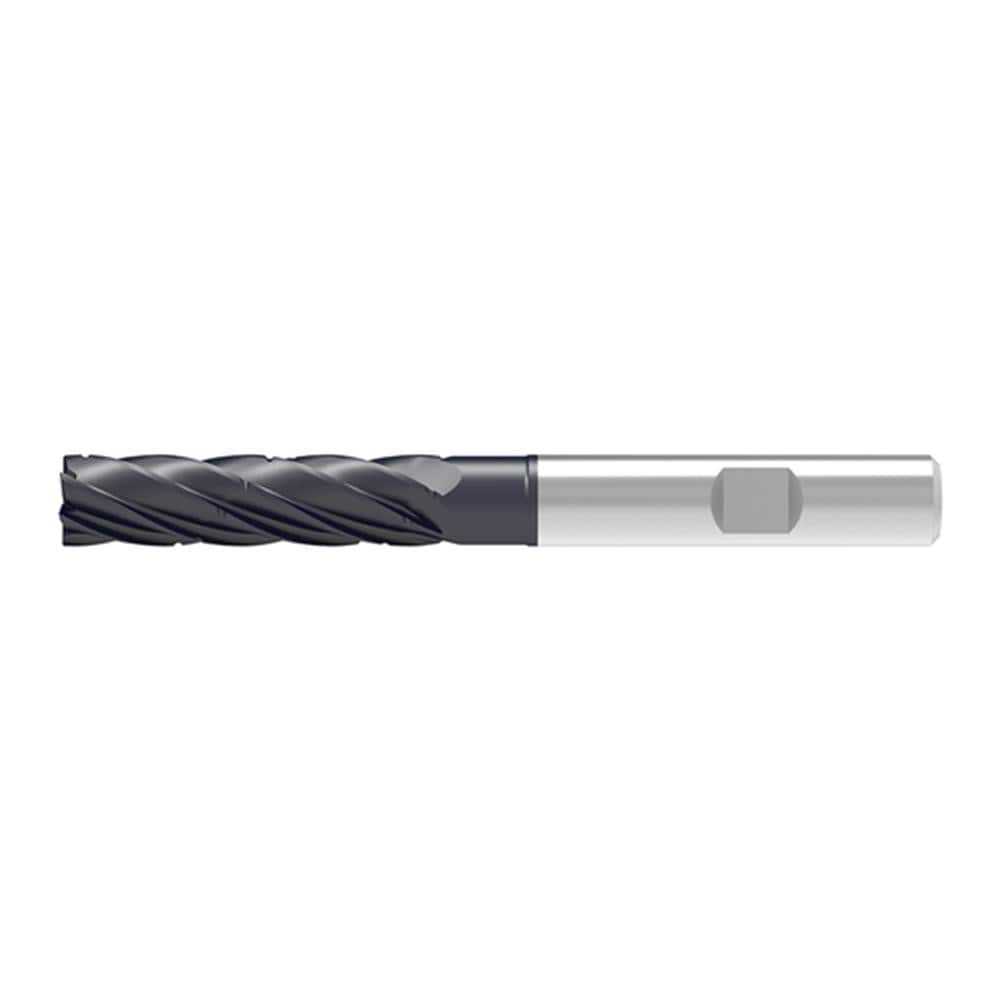 Corner Chamfer End Mill: 14.00 mm Dia, 57.00 mm LOC, 5 Flute, 0.20 mm Chamfer Width, Solid Carbide