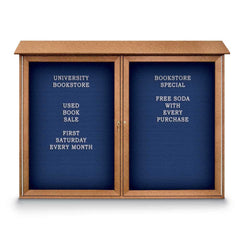 Enclosed Letter Board: 52" Wide, 40" High, Laminate, Blue