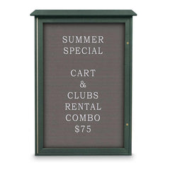 Enclosed Letter Board: 48" Wide, 32" High, Fabric, Gray