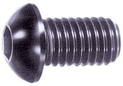 Button Socket Cap Screw: #8-32, 3/4" Length Under Head, Alloy Steel, Black Oxide