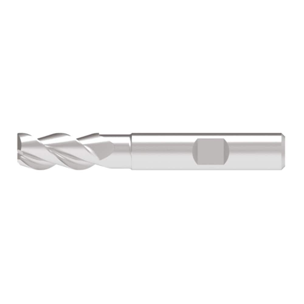 Corner Chamfer End Mill: 17.00 mm Dia, 38.00 mm LOC, 3 Flute, 0.20 mm Chamfer Width, Solid Carbide