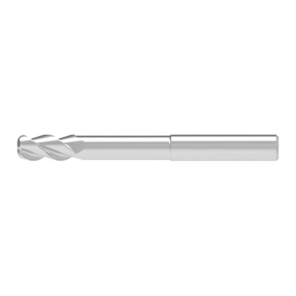 Corner Radius End Mill: 12.00 mm Dia, 31.00 mm LOC, 4.00 mm Radius, 3 Flute, Solid Carbide