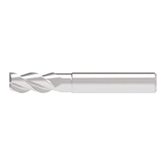 Corner Radius End Mill: 12.00 mm Dia, 25.00 mm LOC, 3.00 mm Radius, 3 Flute, Solid Carbide