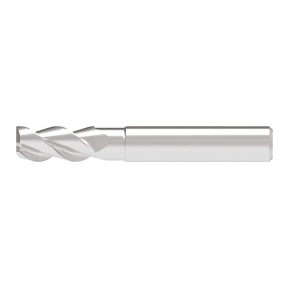 Corner Radius End Mill: 12.00 mm Dia, 25.00 mm LOC, 0.50 mm Radius, 3 Flute, Solid Carbide