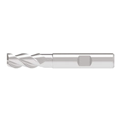 Corner Chamfer End Mill: 4.50 mm Dia, 10.50 mm LOC, 3 Flute, 0.10 mm Chamfer Width, Solid Carbide