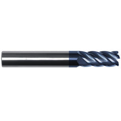 Corner Radius End Mill: 5/8" Dia, 3/4" LOC, 0.0625" Radius, 5 Flute, Solid Carbide