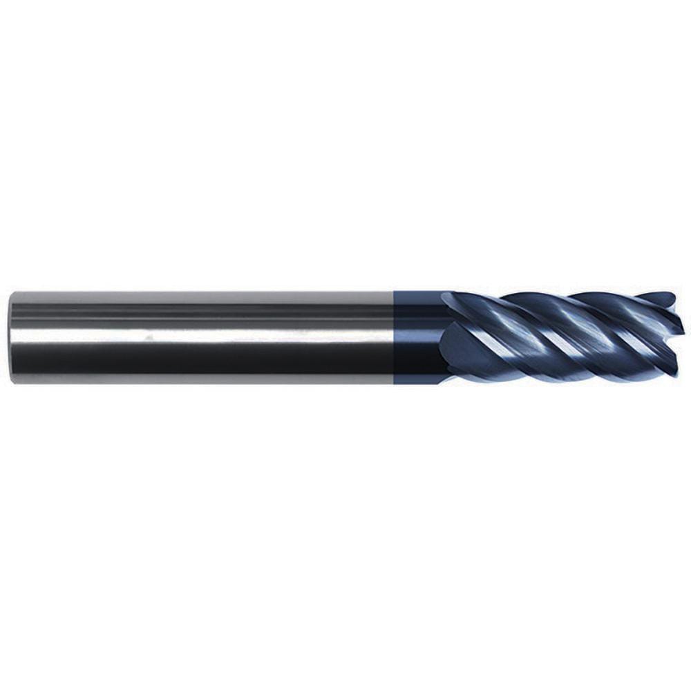 Corner Radius End Mill: 1/2" Dia, 1-1/4" LOC, 0.0300" Radius, 5 Flute, Solid Carbide