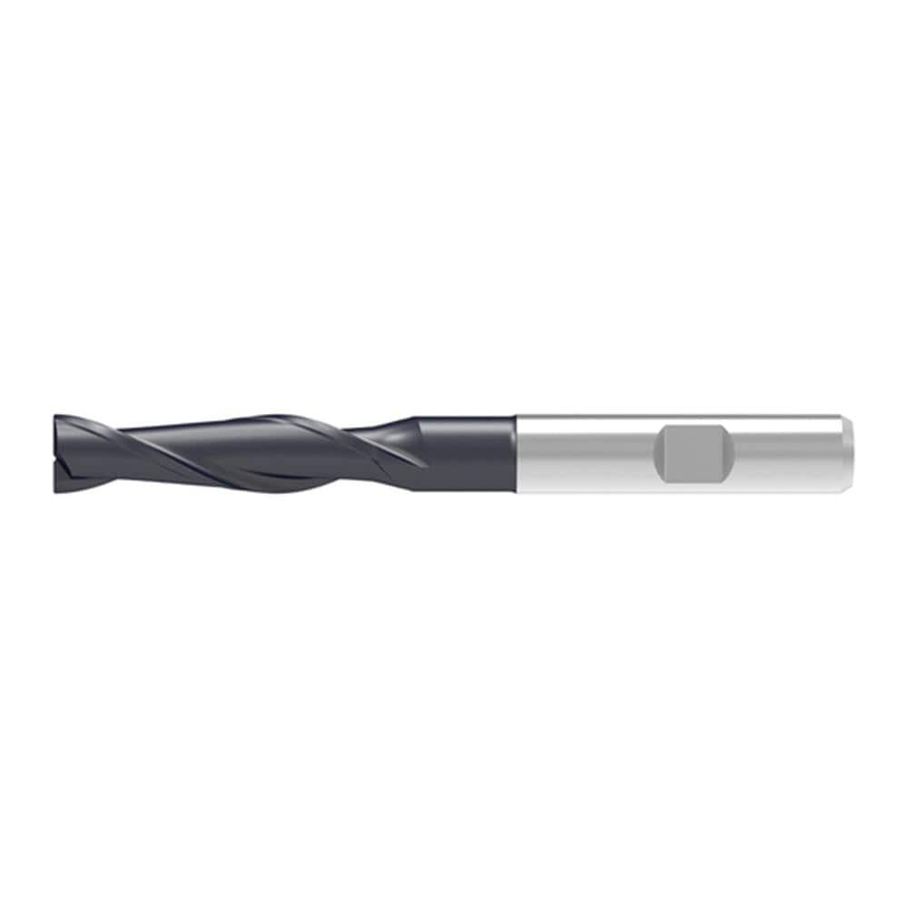 Corner Chamfer End Mill: 10.00 mm Dia, 40.00 mm LOC, 2 Flute, 0.20 mm Chamfer Width, Solid Carbide