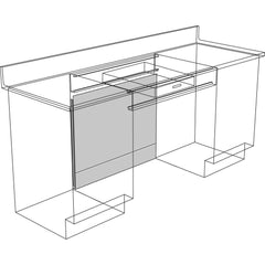 Cabinet Components & Accessories; Accessory Type: Knee Space Panel; For Use With: Apron Drawer; Overall Depth: 1 in; Overall Height: 30.4 in; Material: Steel; Color: Pearl; Overall Width: 30