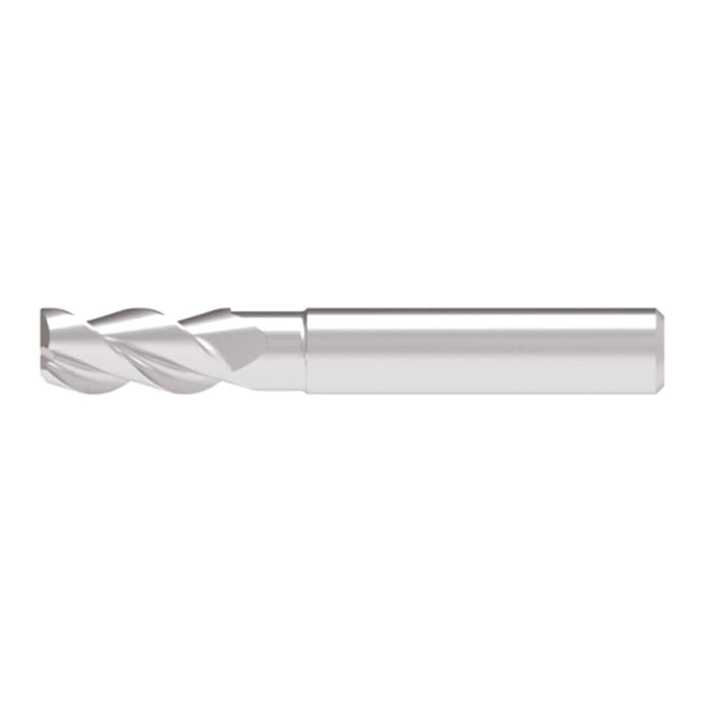 Corner Chamfer End Mill: 9.00 mm Dia, 21.00 mm LOC, 3 Flute, 0.20 mm Chamfer Width, Solid Carbide