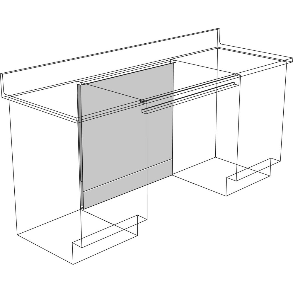 Cabinet Components & Accessories; Accessory Type: Knee Space Panel; For Use With: Apron Rails; Overall Depth: 1 in; Overall Height: 27.6 in; Material: Steel; Color: Pearl; Overall Width: 48