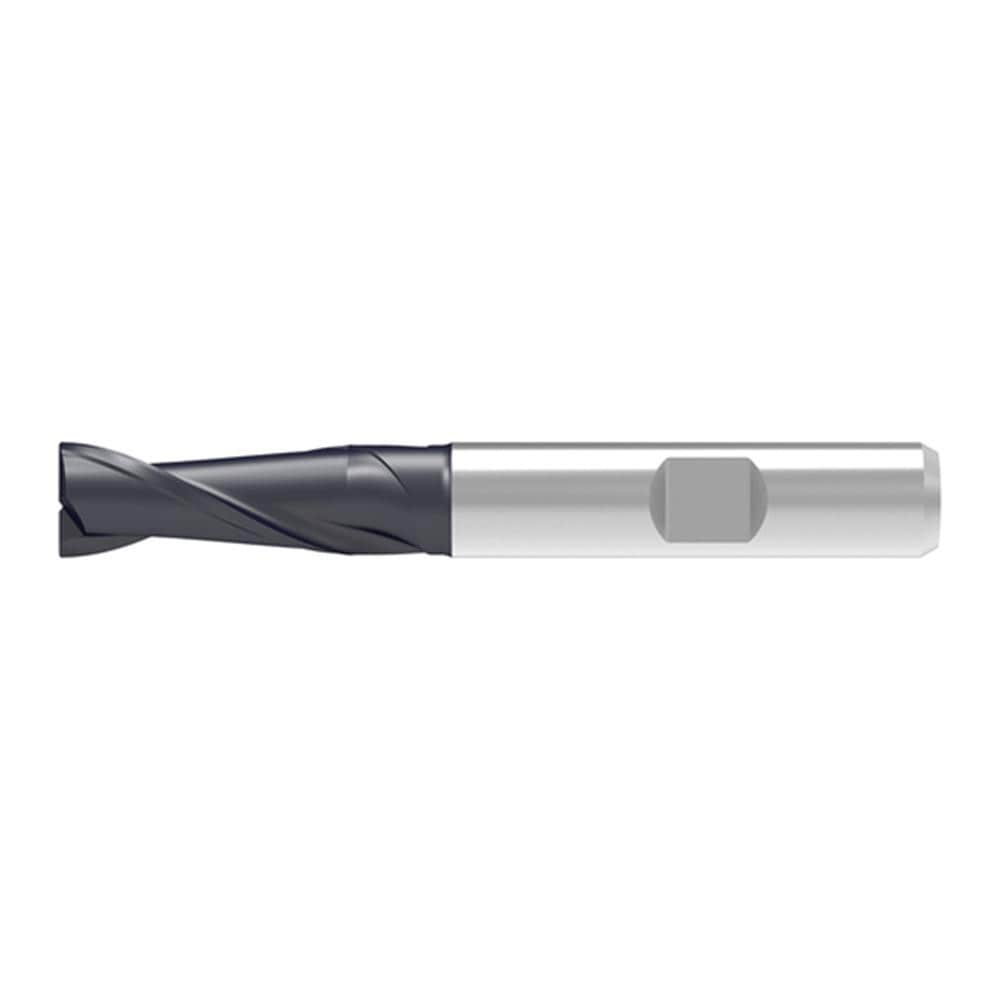 Corner Chamfer End Mill: 7.00 mm Dia, 16.00 mm LOC, 2 Flute, 0.12 mm Chamfer Width, Solid Carbide