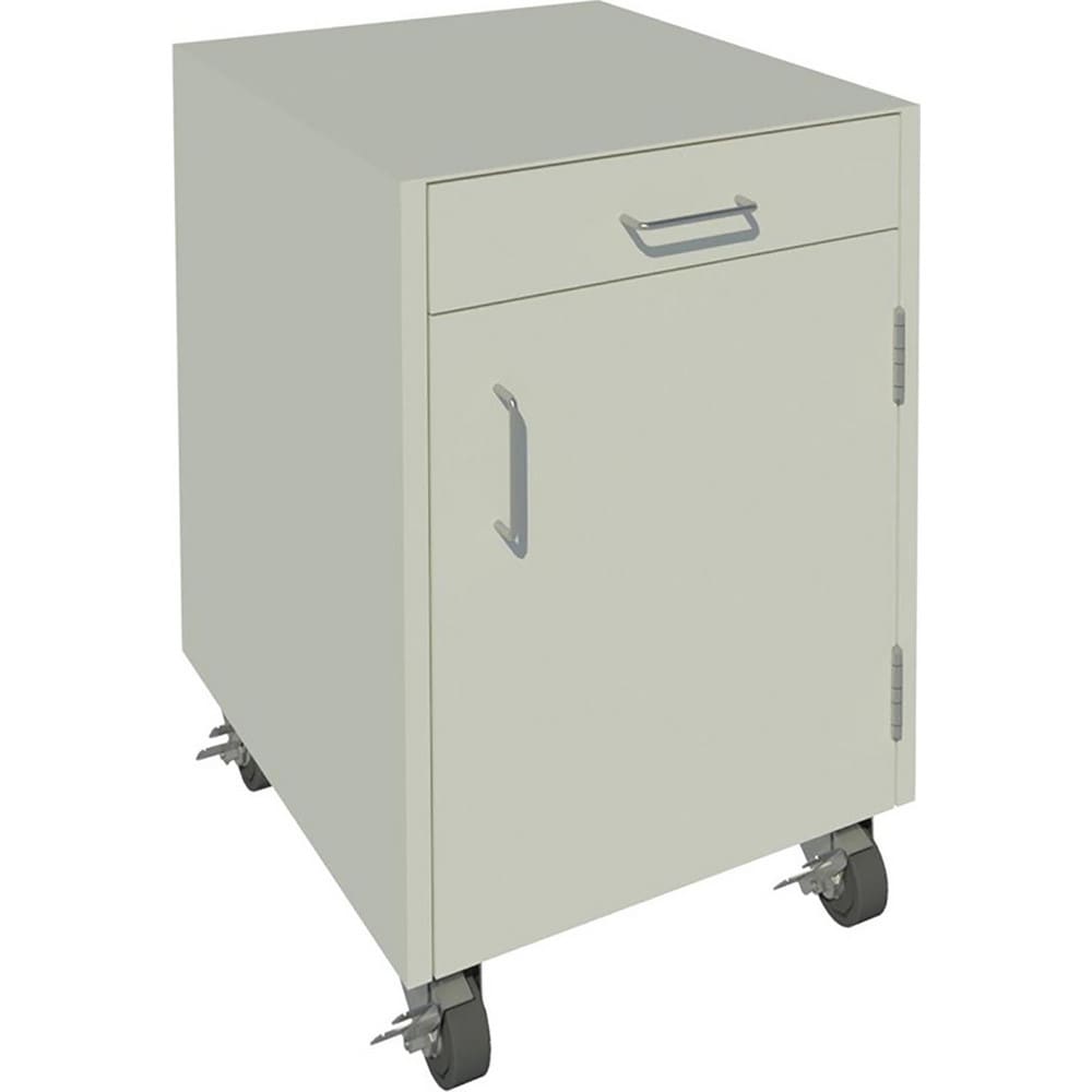 Cabinet Components & Accessories; Accessory Type: Mobile Cabinet; For Use With: Mobile Cabinet; Overall Depth: 22 in; Overall Height: 18 in; Material: Steel; Color: Pearl; Overall Width: 18