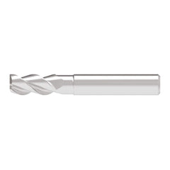 Corner Chamfer End Mill: 2.00 mm Dia, 4.50 mm LOC, 3 Flute, 0.05 mm Chamfer Width, Solid Carbide