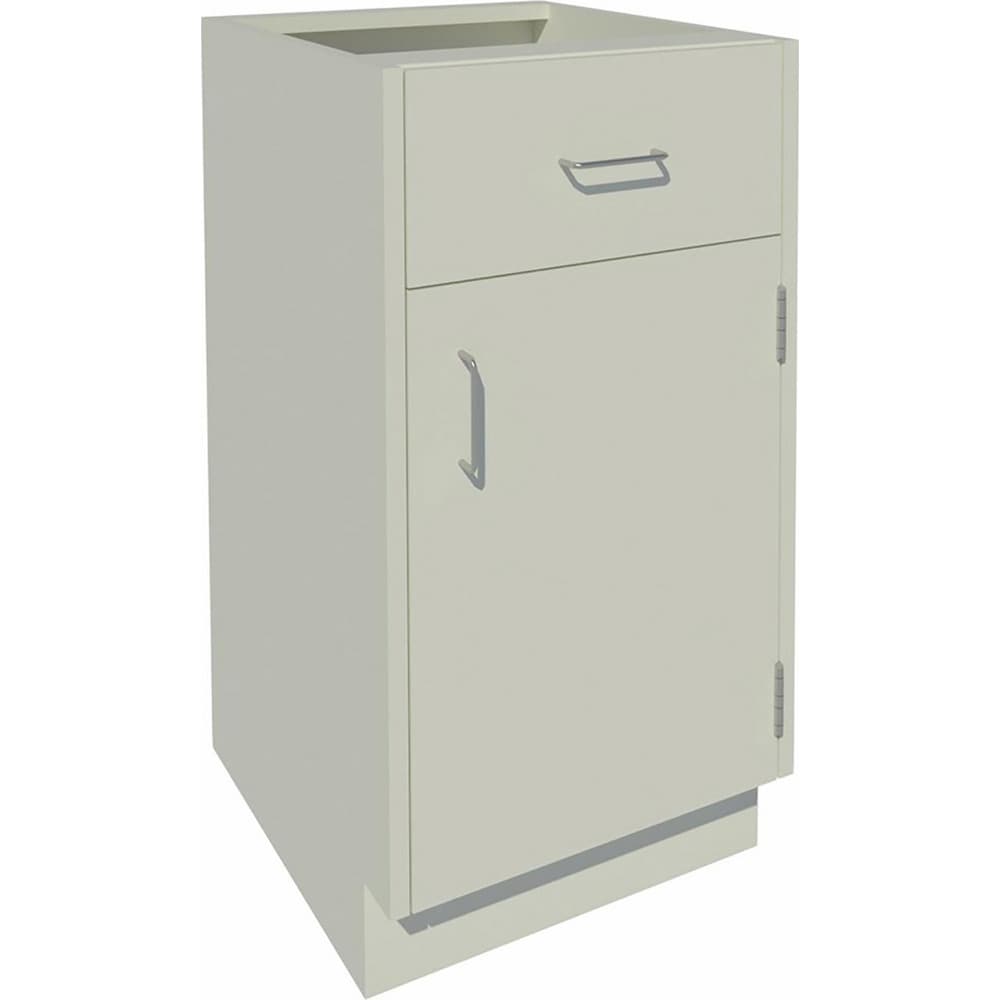 Cabinet Components & Accessories; Accessory Type: Base Cabinet; For Use With: Standing Height Cabinets; Overall Depth: 22 in; Overall Height: 35.1 in; Material: Steel; Color: Pearl; Overall Width: 18