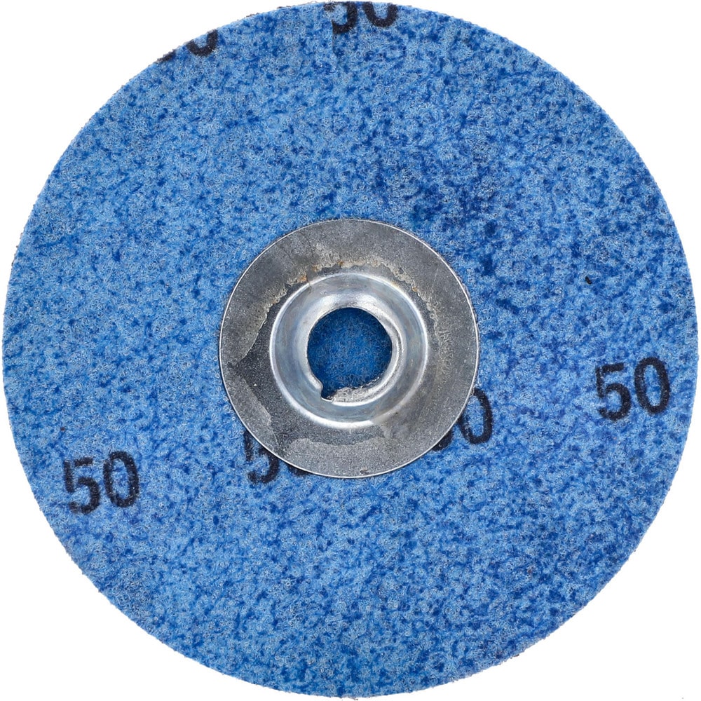 Quick-Change Disc: Type S, 3" Dia, 50 Grit, Aluminum Oxide, Coated