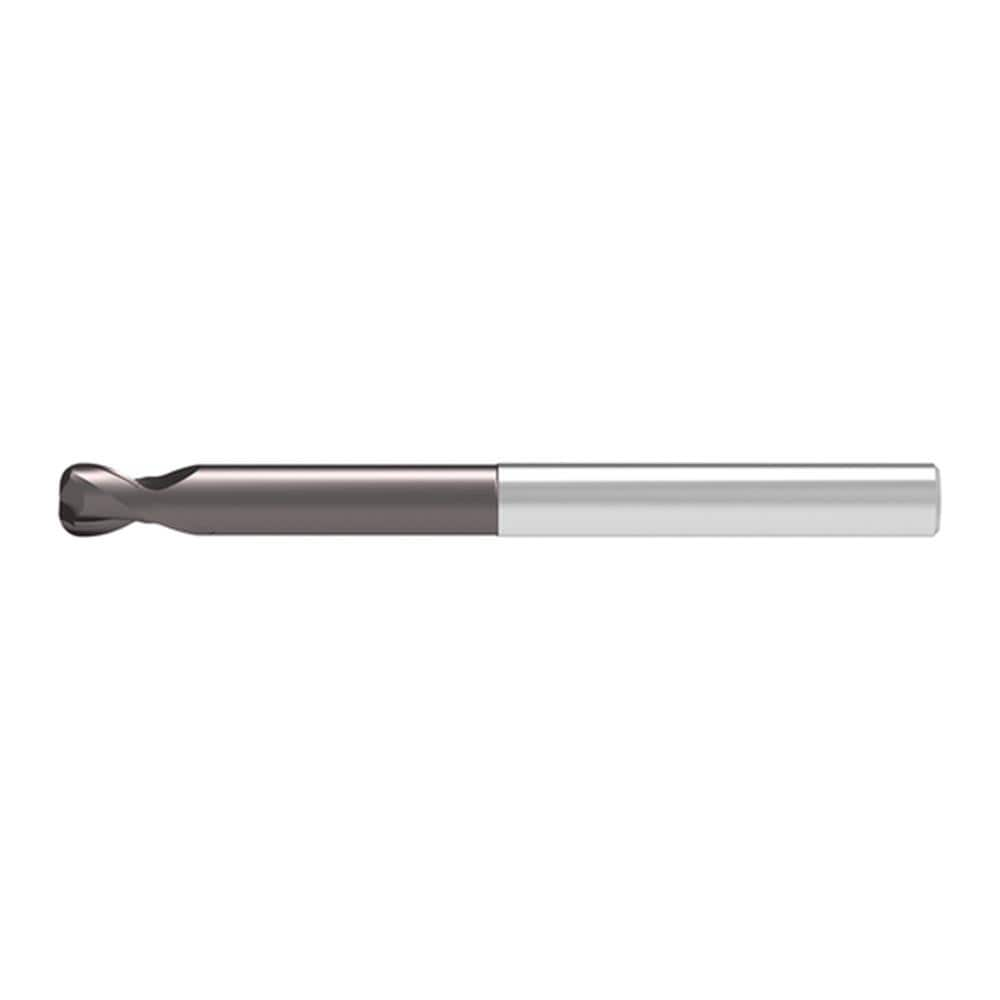 Corner Radius End Mill: 4.00 mm Dia, 4.00 mm LOC, 1.00 mm Radius, 2 Flute, Solid Carbide