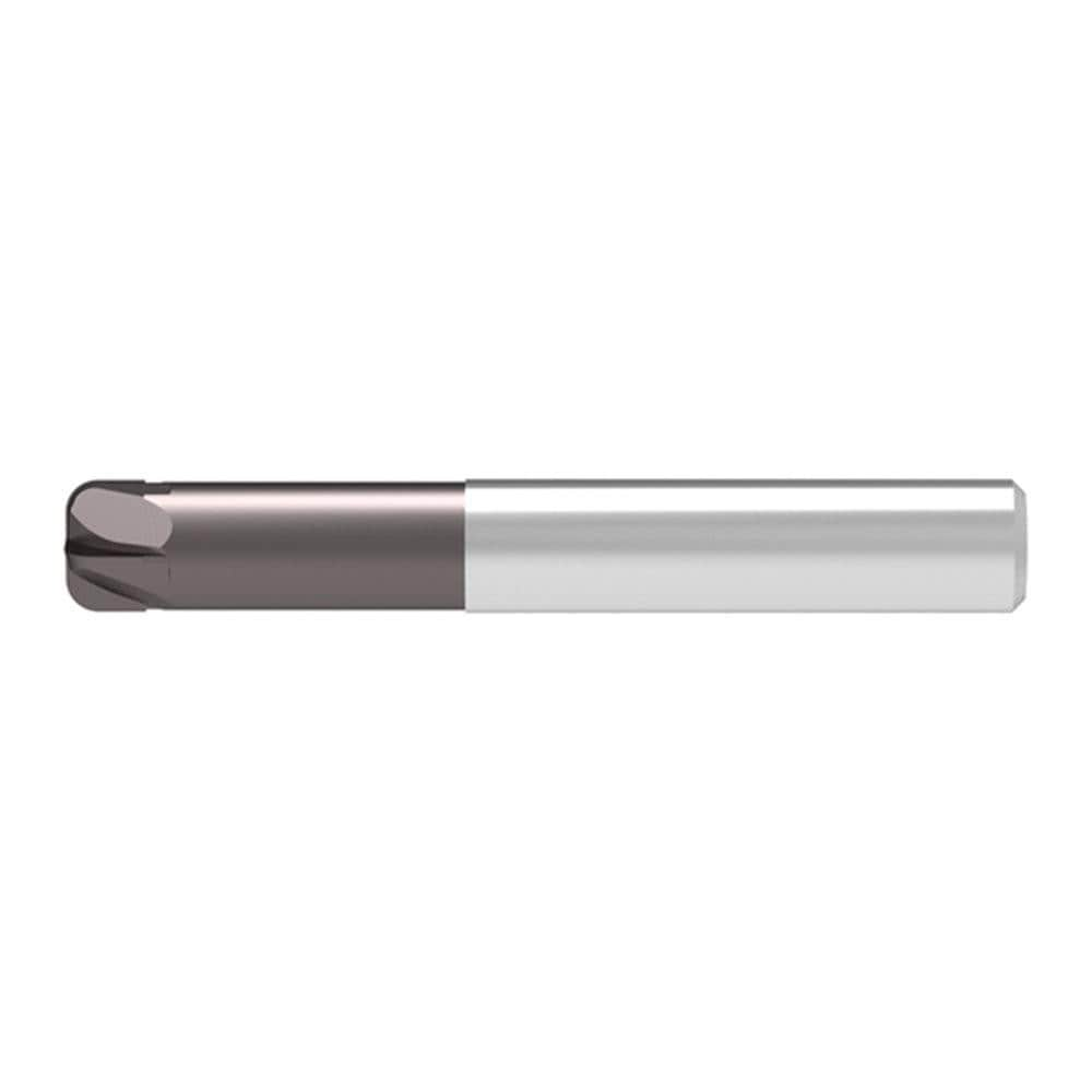 Corner Radius End Mill: 10.00 mm Dia, 6.00 mm LOC, 1.00 mm Radius, 4 Flute, Solid Carbide