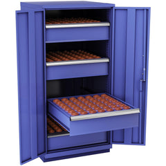 CNC Storage Cabinets; Cabinet Type: Modular; Taper Size: HSK40; Number Of Doors: 2.000; Number Of Drawers: 4.000; Color: Bright Blue; Material: Steel