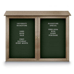 Enclosed Letter Board: 45" Wide, 36" High, Fabric, Woodland Green