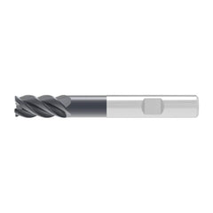 Corner Radius End Mill: 18.00 mm Dia, 36.00 mm LOC, 0.32 mm Radius, 4 Flute, Solid Carbide