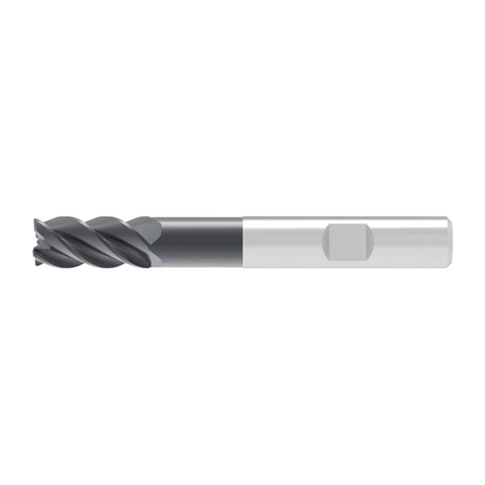 Corner Radius End Mill: 11.70 mm Dia, 26.00 mm LOC, 0.32 mm Radius, 4 Flute, Solid Carbide