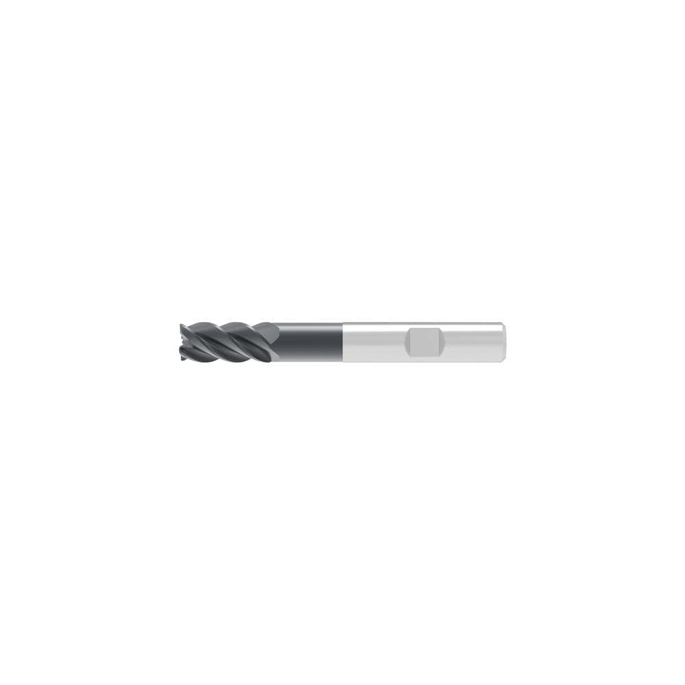 Corner Radius End Mill: 5.70 mm Dia, 13.00 mm LOC, 0.20 mm Radius, 4 Flute, Solid Carbide